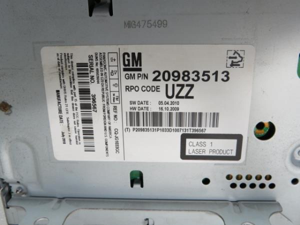 Car radio OPEL Astra J Imagem-7