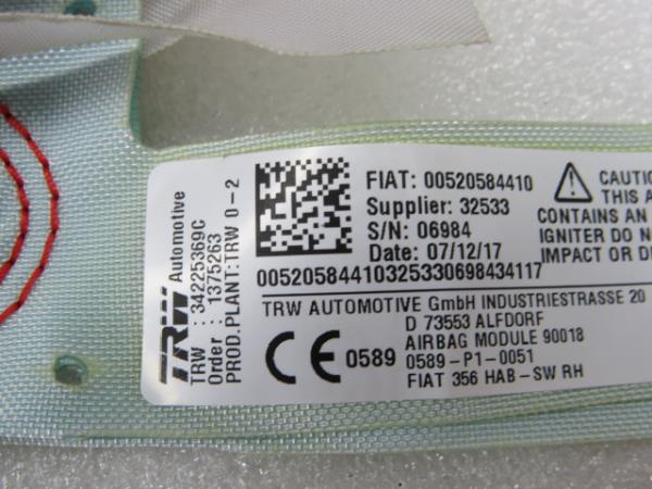 Airbag cortina direito FIAT Tipo Wagon (358_) Imagem-5