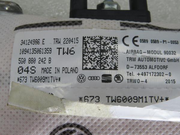 Airbag Derecho VOLKSWAGEN Golf VII Variant (BA5, BV5) Imagem-3