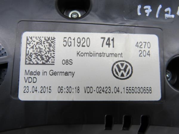 Instrument cluster VOLKSWAGEN Golf VII Variant (BA5, BV5) Imagem-6