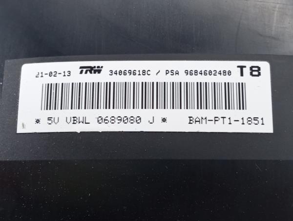 Left Seat Airbag PEUGEOT 3008 I (0U_) Imagem-3