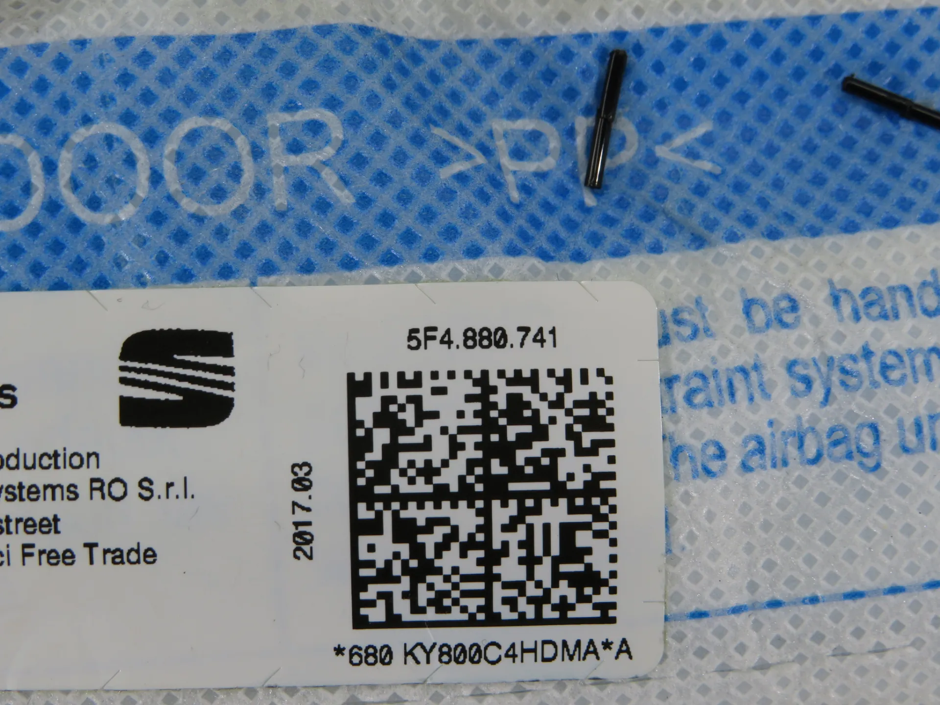 Airbag cortina esquerdo SEAT Leon (5F1) Imagem-3