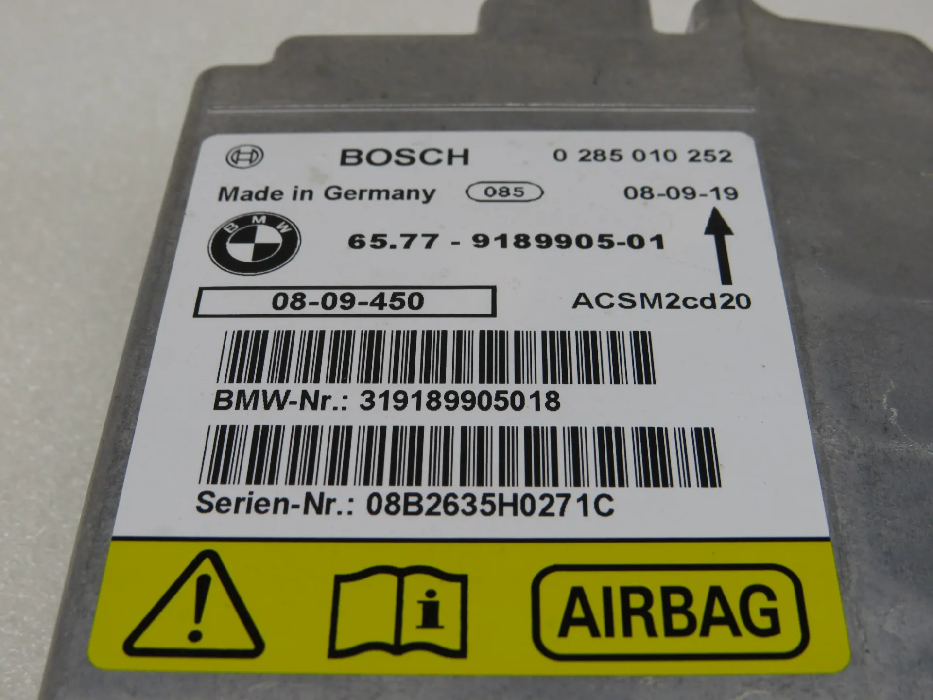 Centralina airbag BMW X6 (E71, E72) Imagem-2