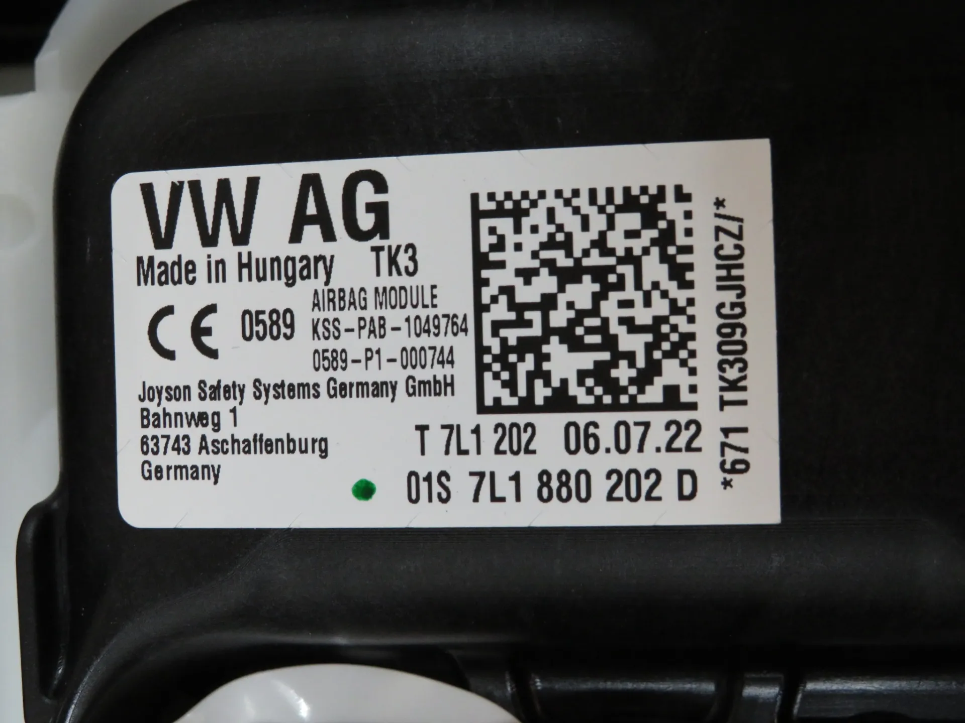 Kit airbag VOLKSWAGEN Transporter VI Kombi (SGB, SGG, SGJ) Imagem-7