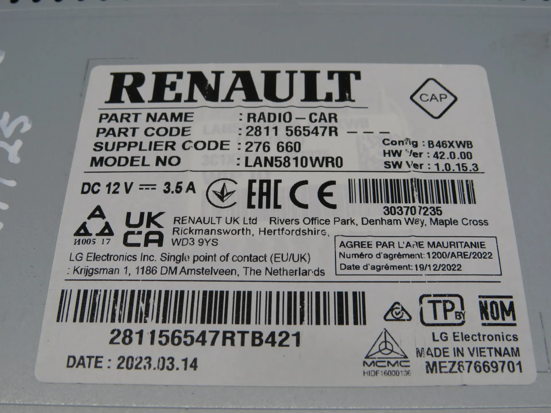 Radio / Autoradio RENAULT Master III (FV) Imagem-2