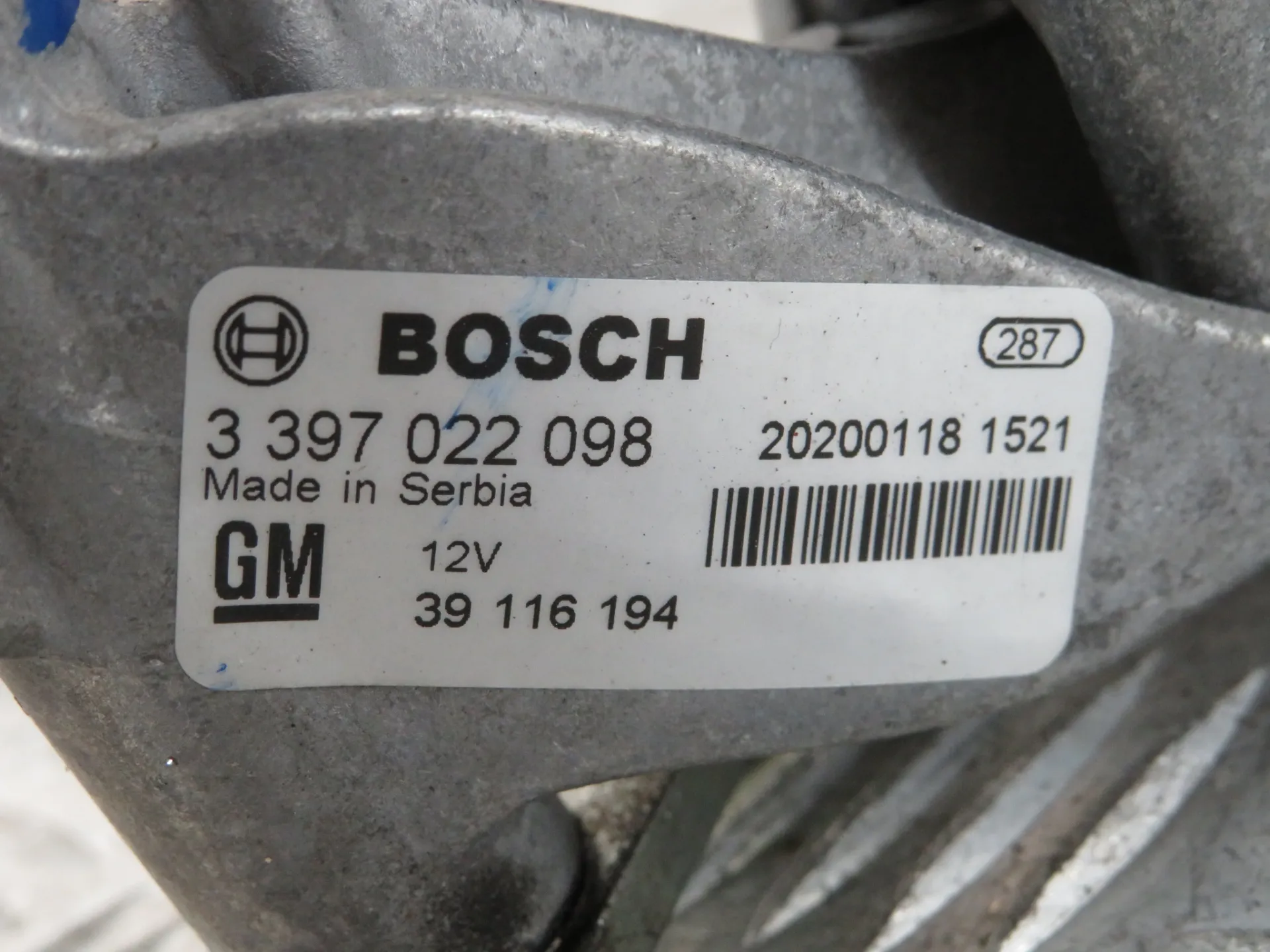 Front Wiper Motor OPEL Astra K Sports Tourer Imagem-2