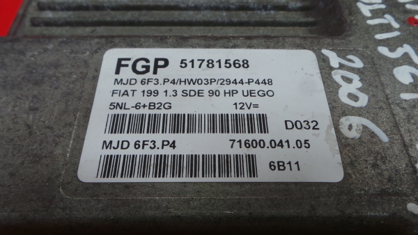 Calculateur /  Unité de contrôle moteur FIAT Grande Punto (199_) Imagem-2