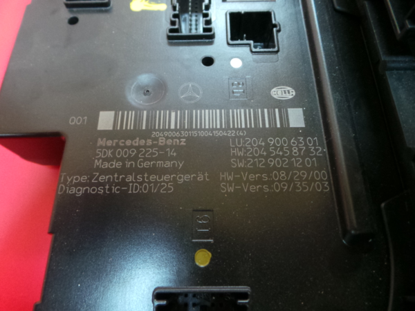 Boîte de fusibles / SAM / BSI MERCEDES-BENZ Classe C (W204) Imagem-2