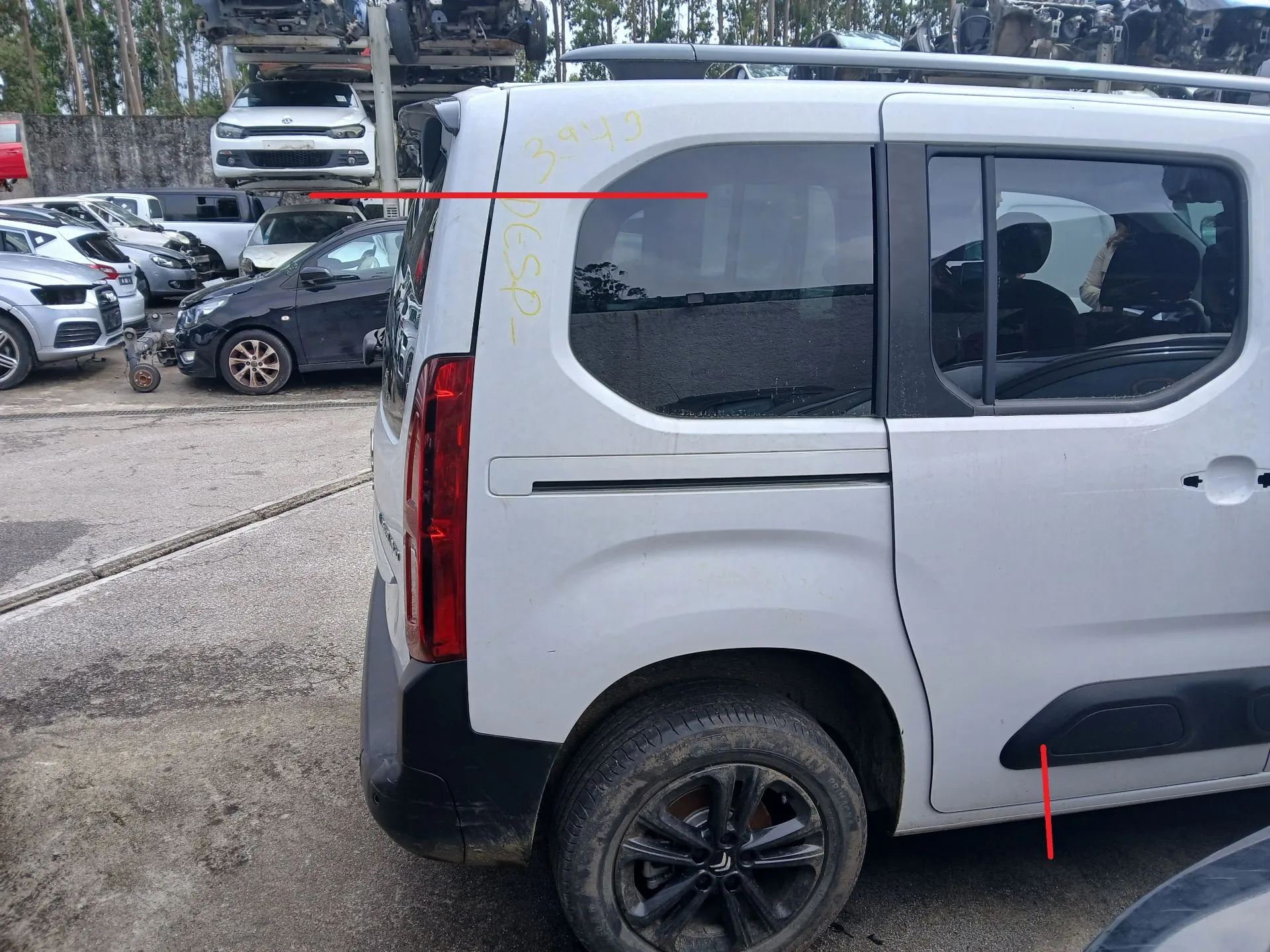 Pannello posteriore destro CITROËN Berlingo (K9)