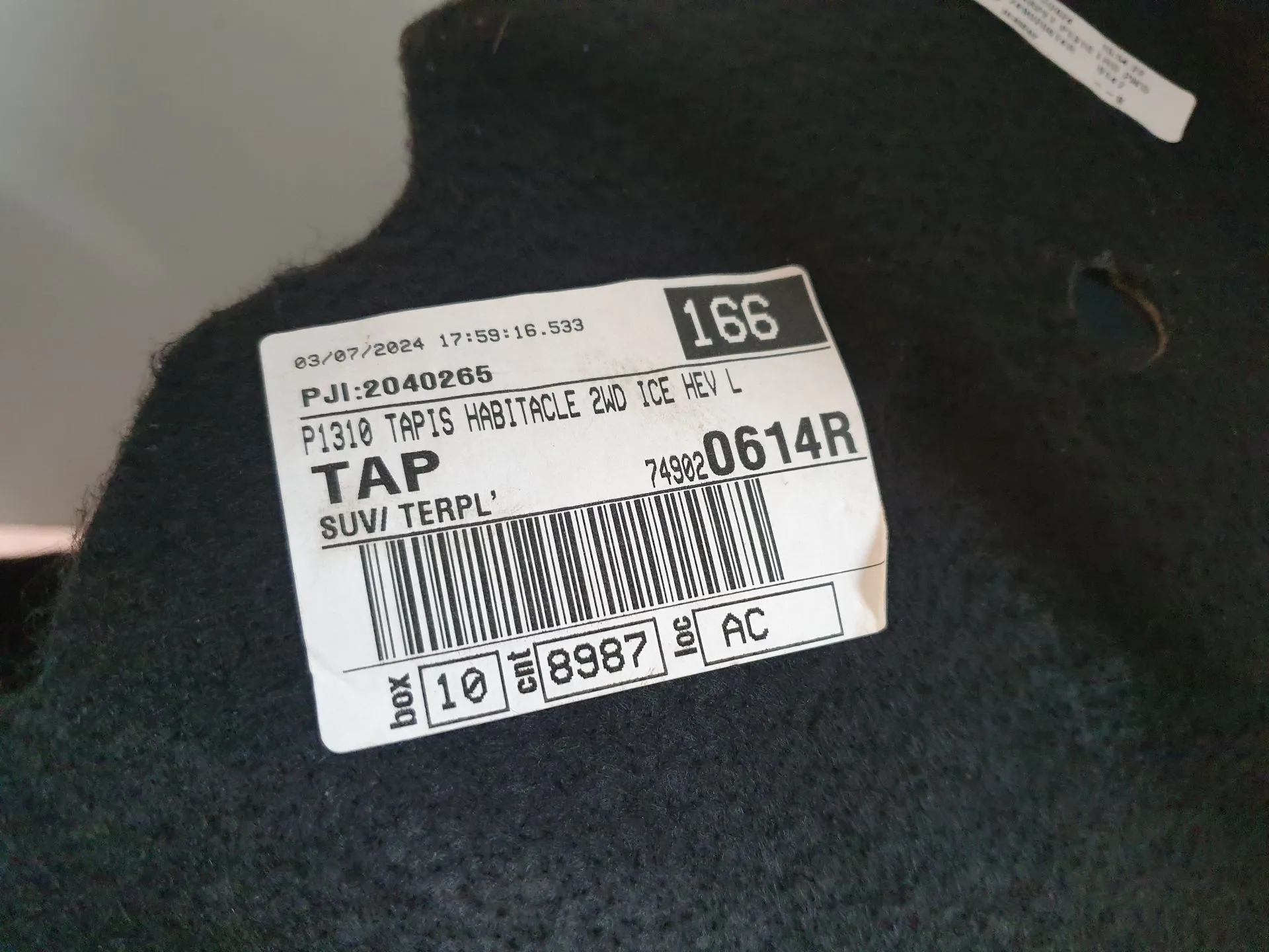 Tapis Intérieur DACIA Duster III (P1310) Imagem-5