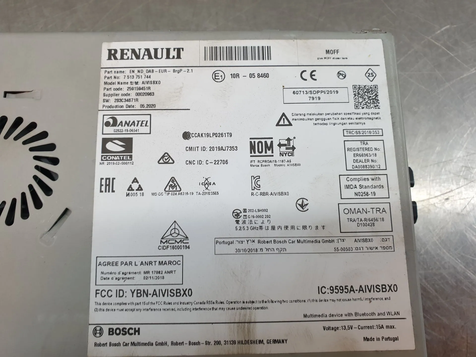Car radio RENAULT Clio V (BF_) Imagem-5
