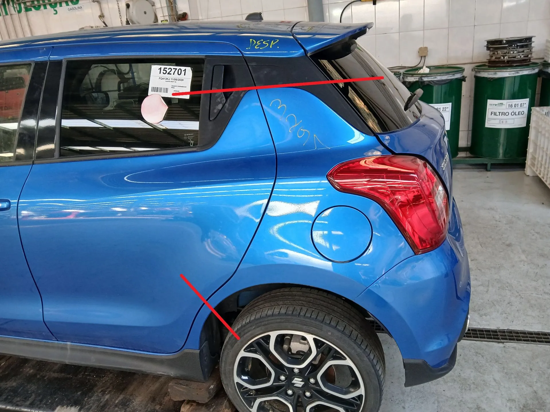 Panneau arrière gauche SUZUKI Swift V (RZ, AZ)