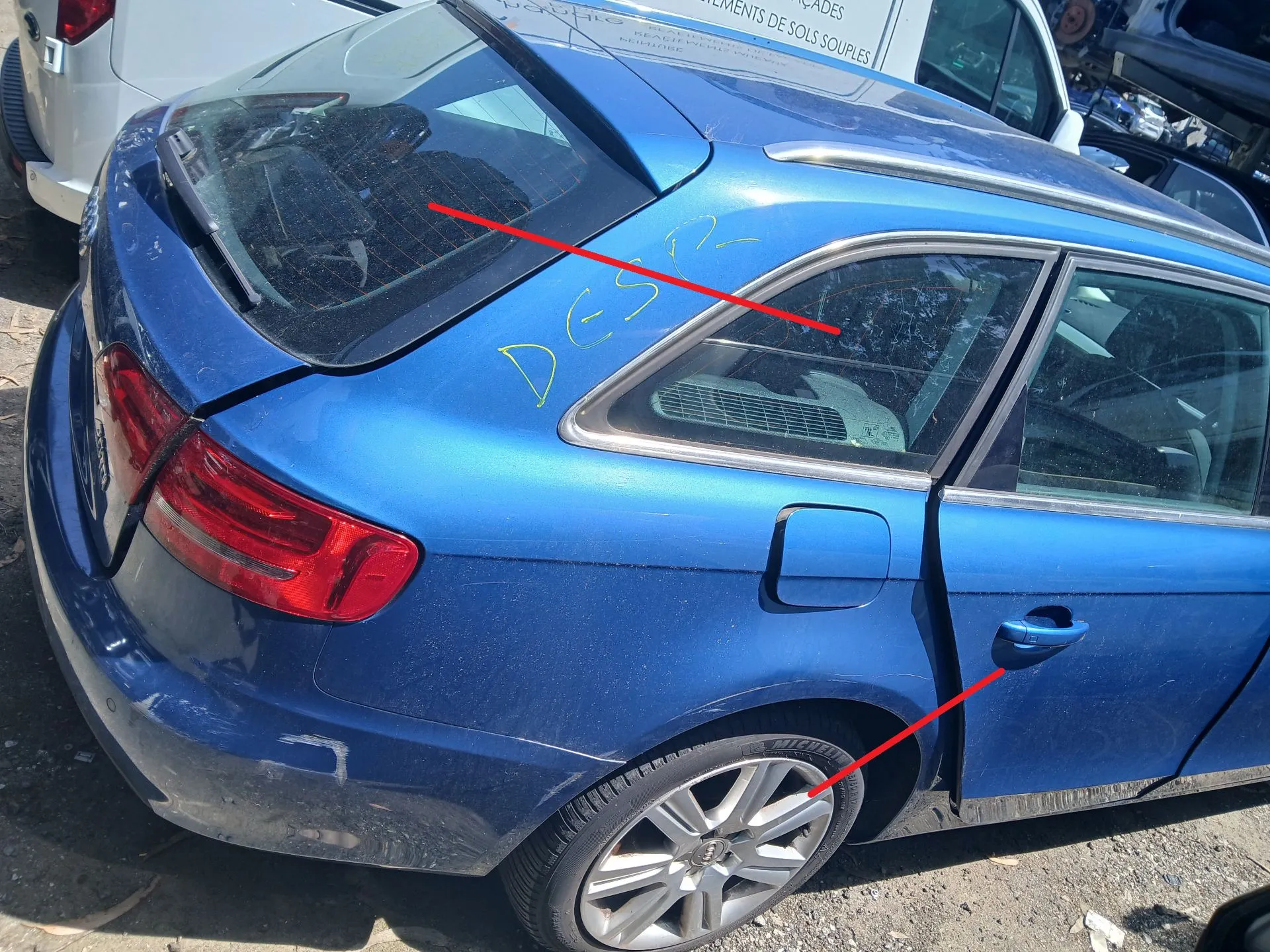 Panel Trasero Derecho AUDI A4 Avant (8K5, B8)