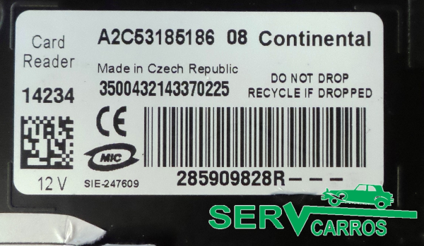 Lector de llave de encendido RENAULT Megane III (BZ0_) Imagem-1