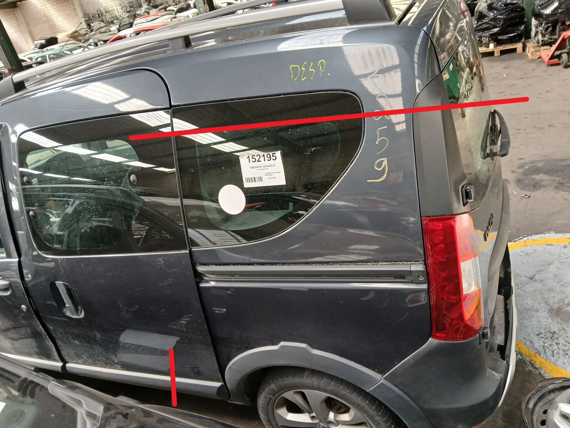 Left rear quarter panel DACIA Dokker (0S_)
