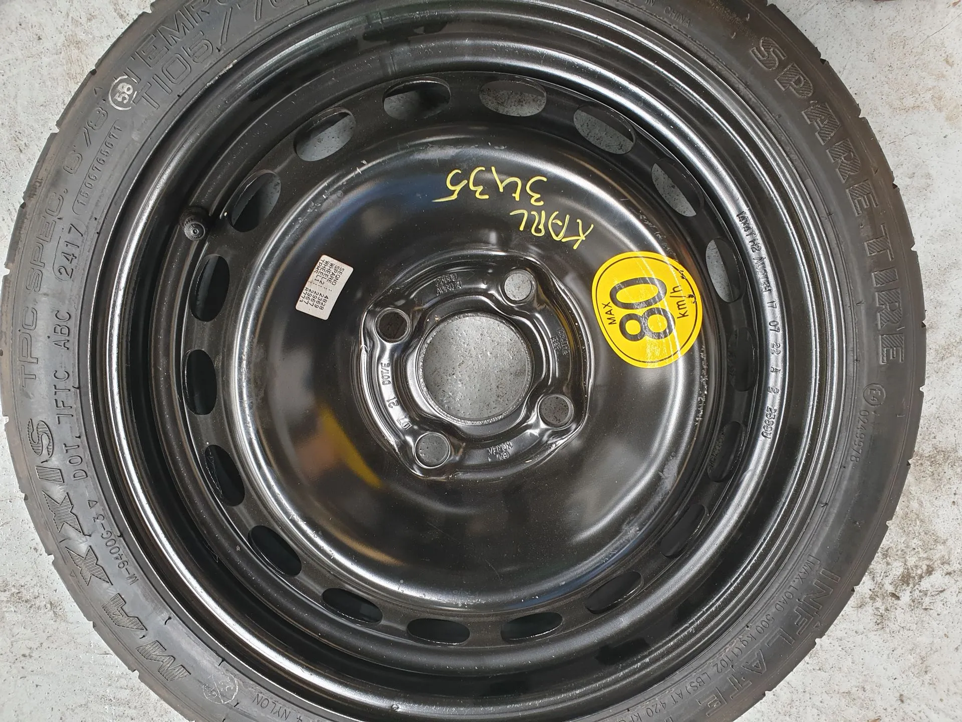 Pneu suplente OPEL Karl Imagem-2