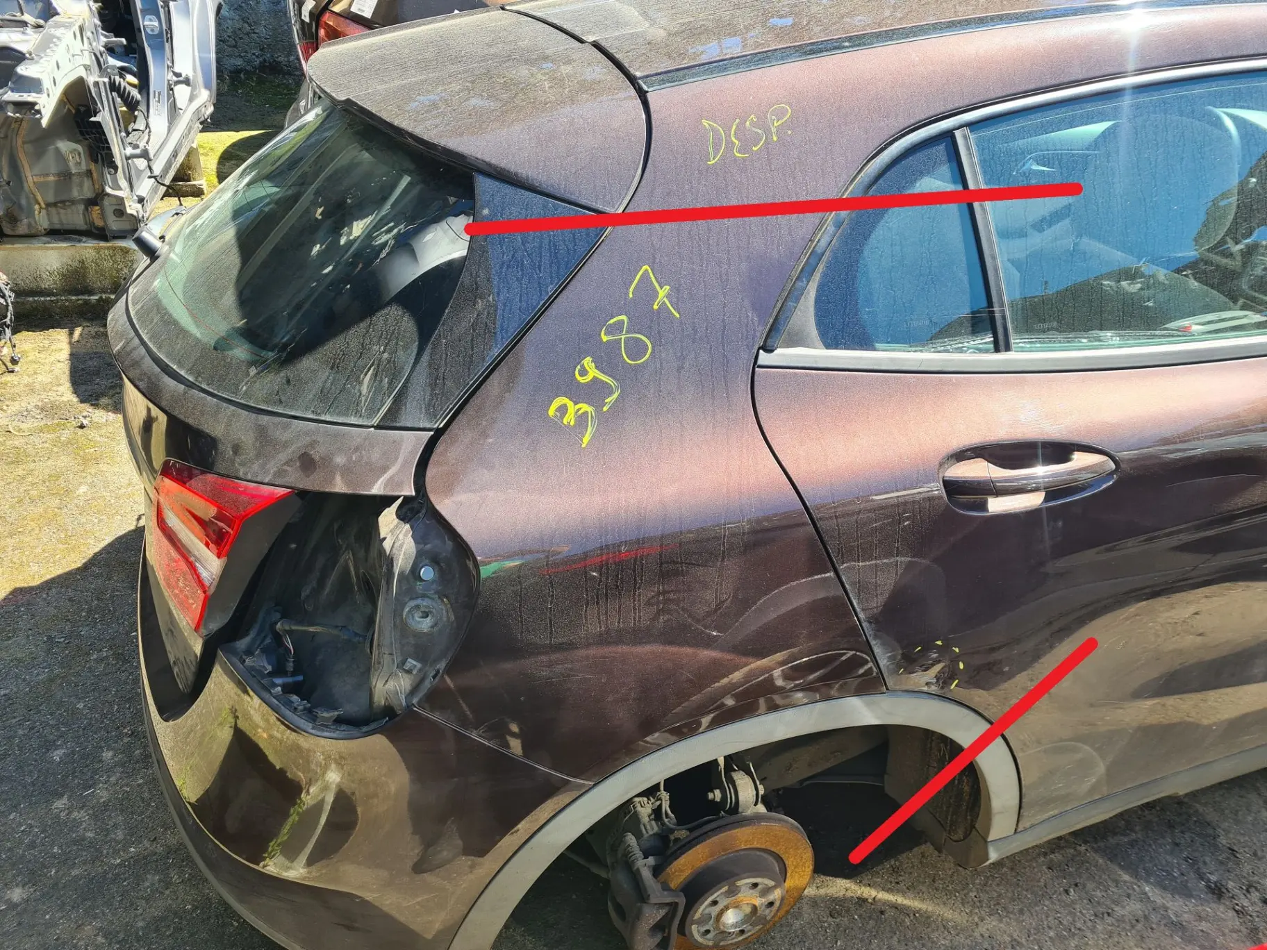 Right rear quarter panel MERCEDES-BENZ GLA (X156)
