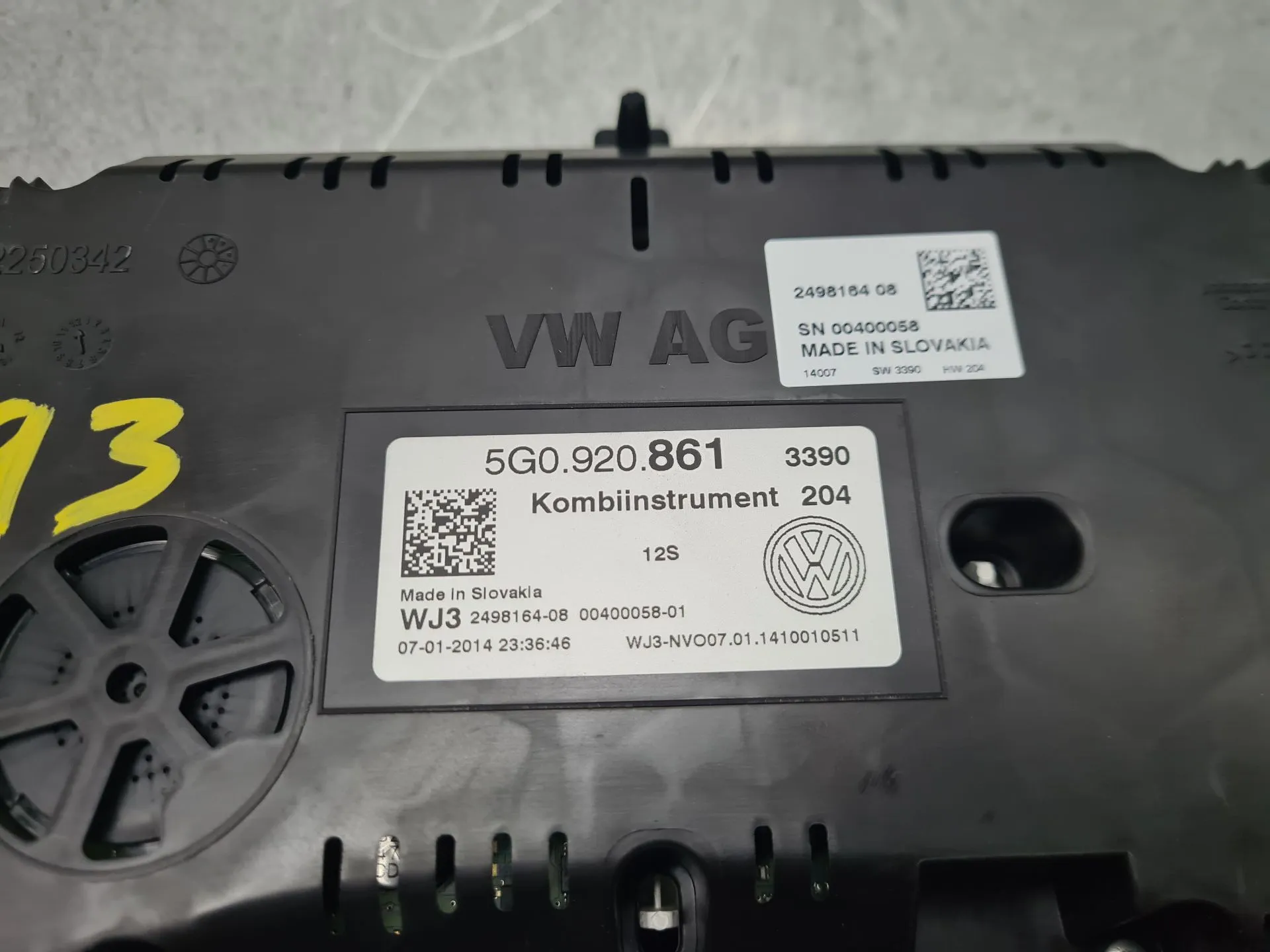 Quadrante / painel de instrumentos VOLKSWAGEN Golf VII (5G1, BQ1, BE1, BE2) Imagem-6