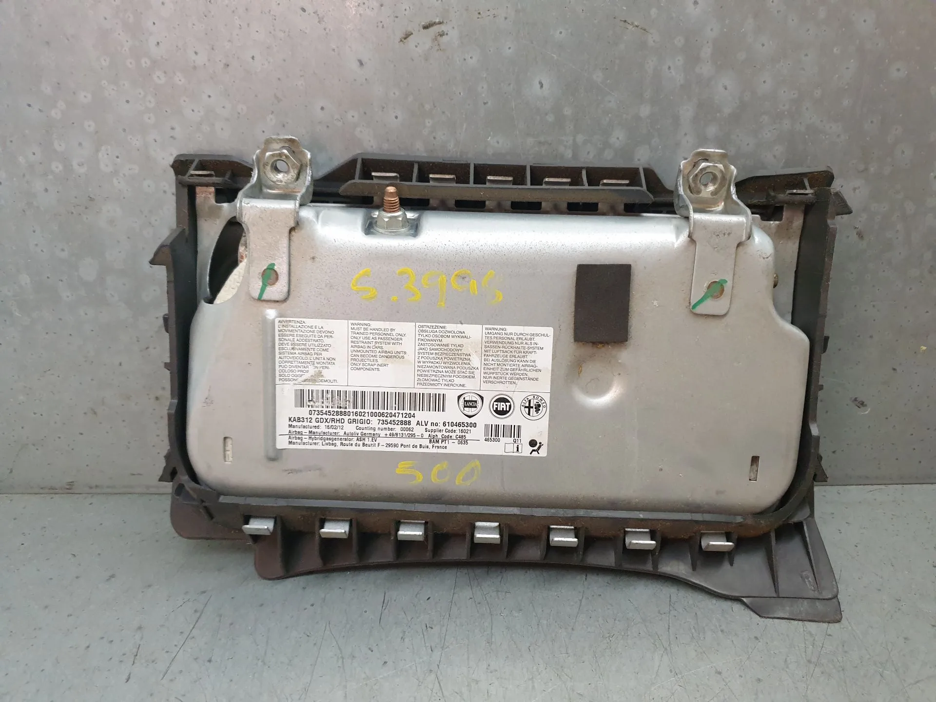 Airbag Rodilla FIAT 500 (312_) Imagem-1