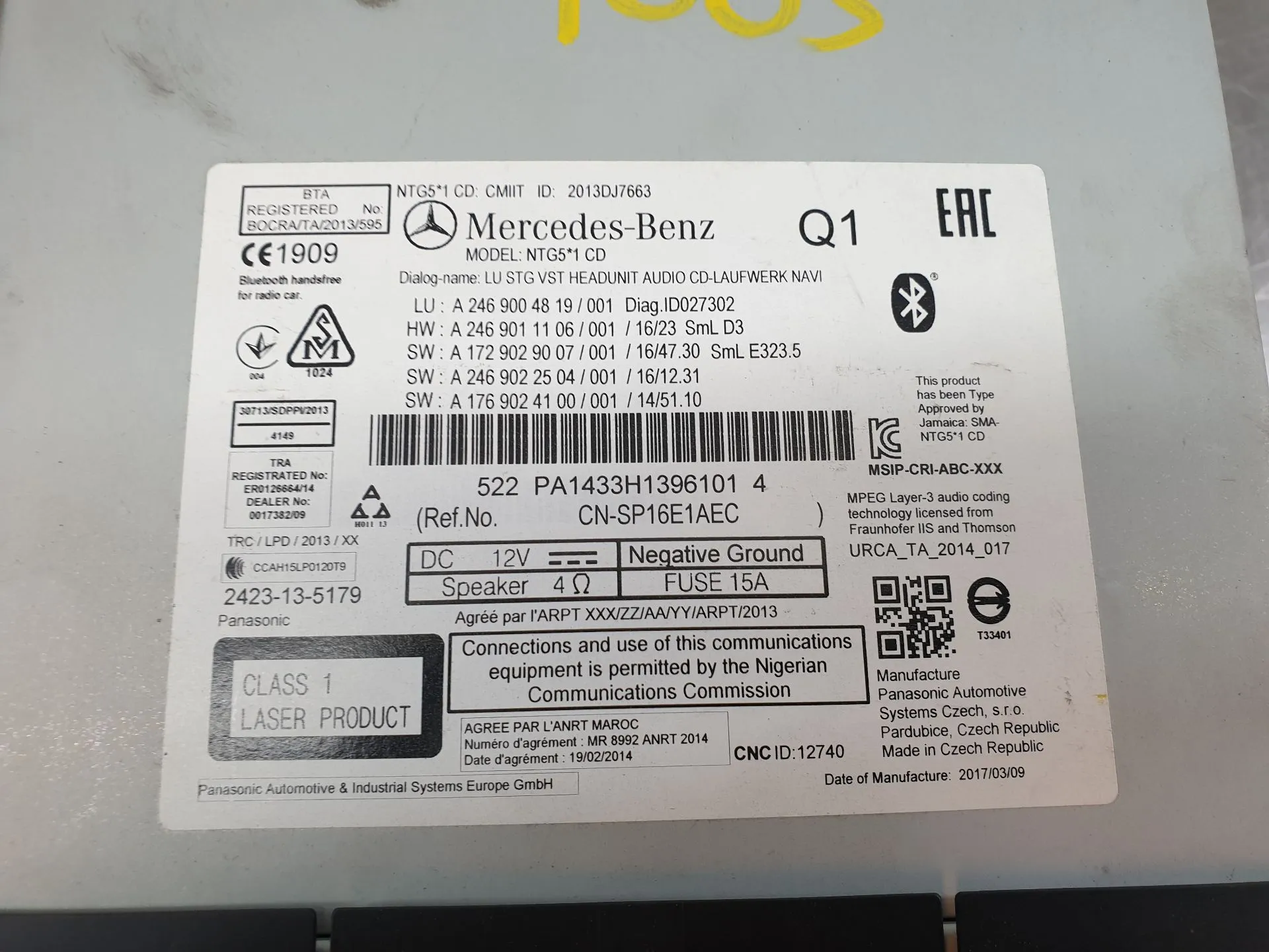 Kit Auto-rádio MERCEDES-BENZ Classe A (W176) Imagem-7