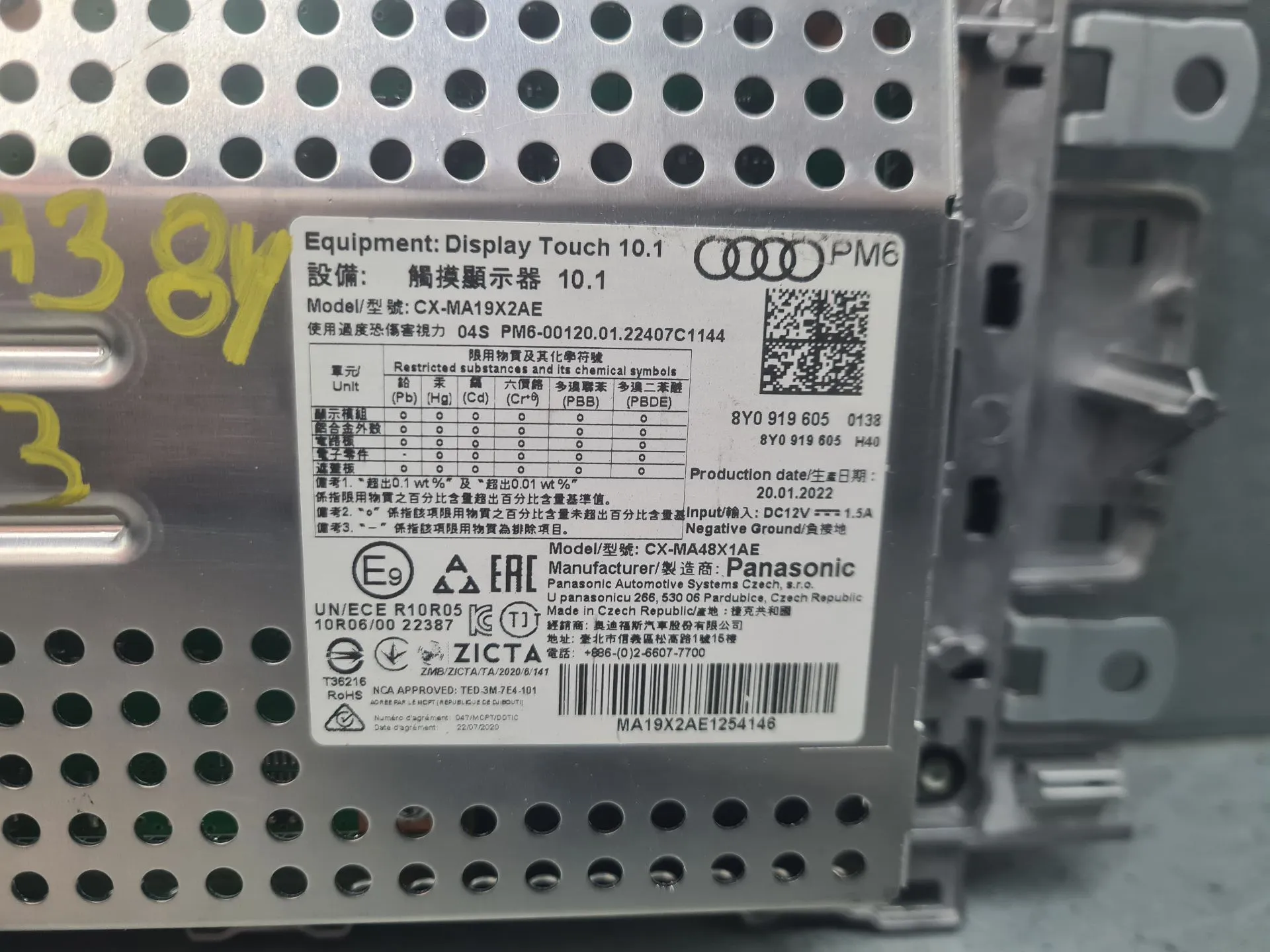 Display / ecrã de informações AUDI A3 Sportback (8YA) Imagem-4