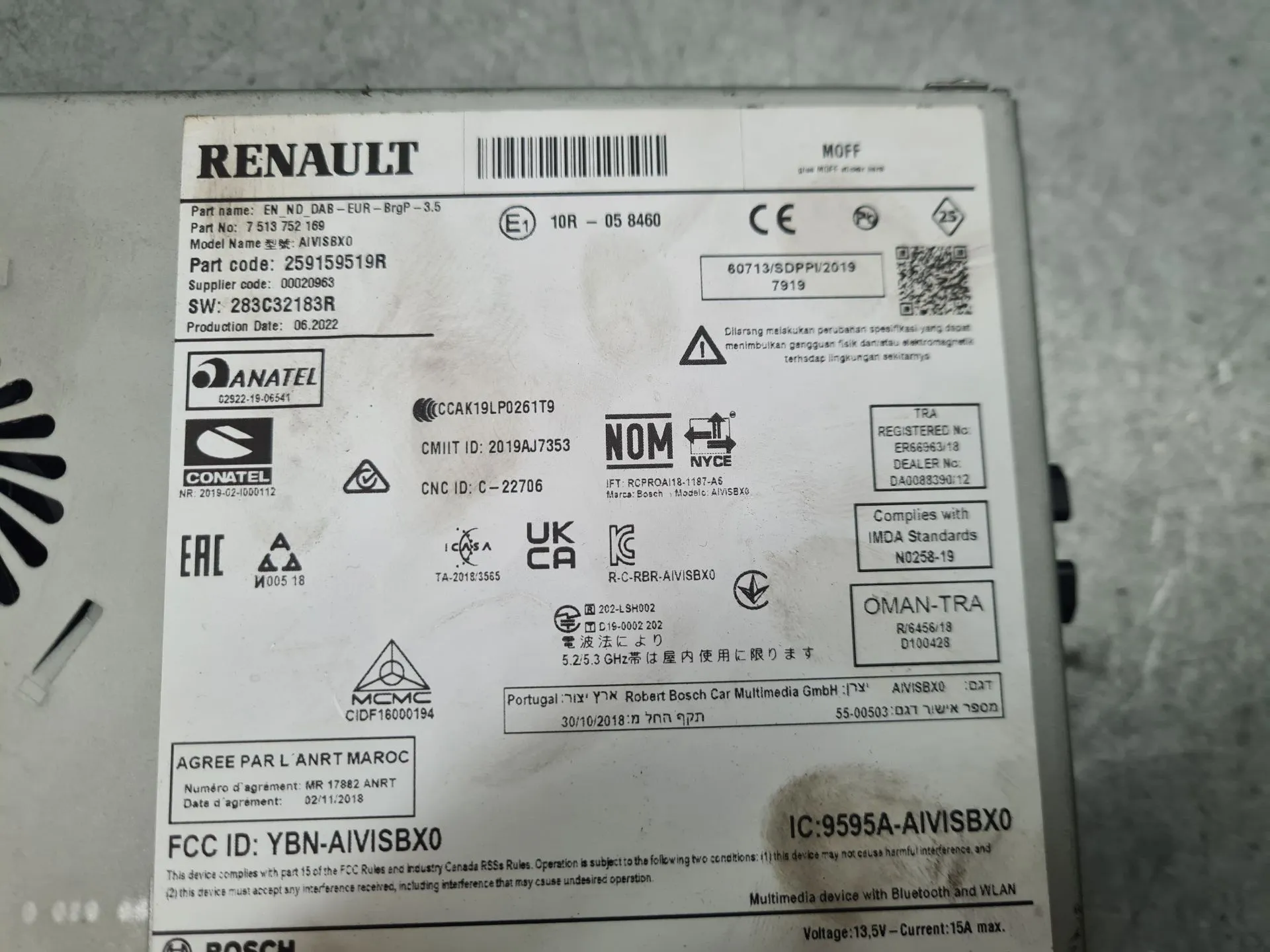 Rádio / auto-rádio RENAULT Clio V (BF_) Imagem-6