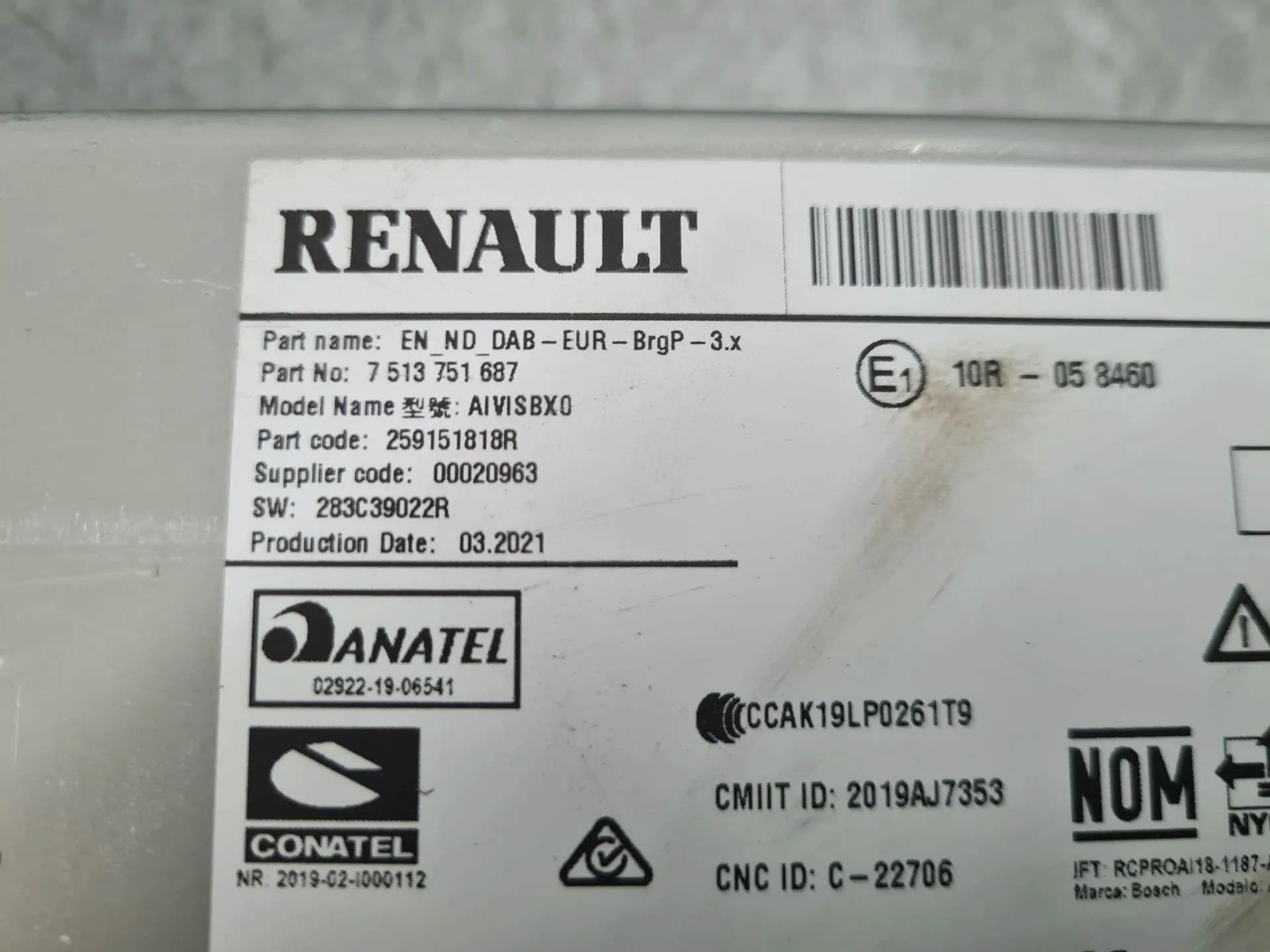 Car radio RENAULT Megane IV (B9A/M_) Imagem-7