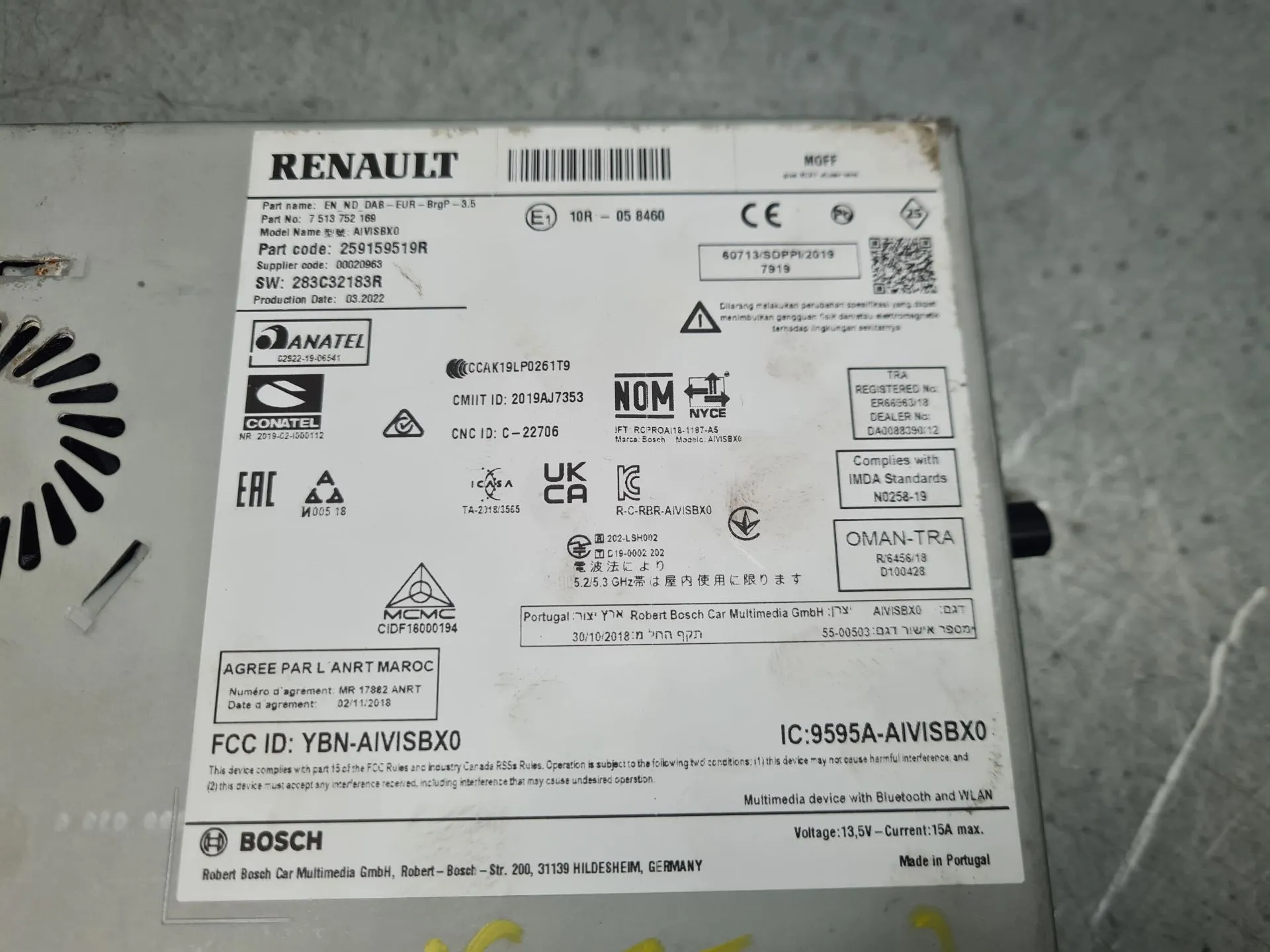 Rádio / auto-rádio RENAULT Megane IV Grandtour (K9A/M_) Imagem-6