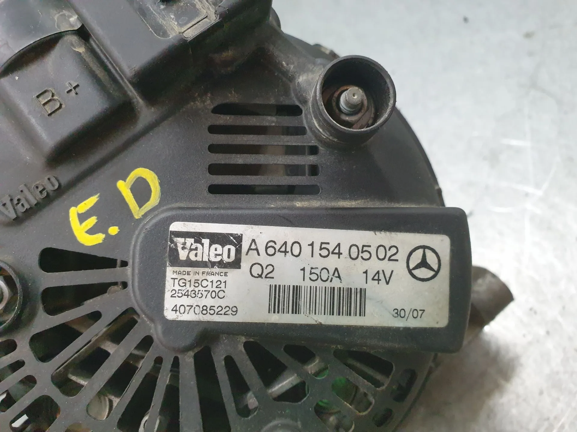 Alternator MERCEDES-BENZ Classe B (W245) Imagem-3