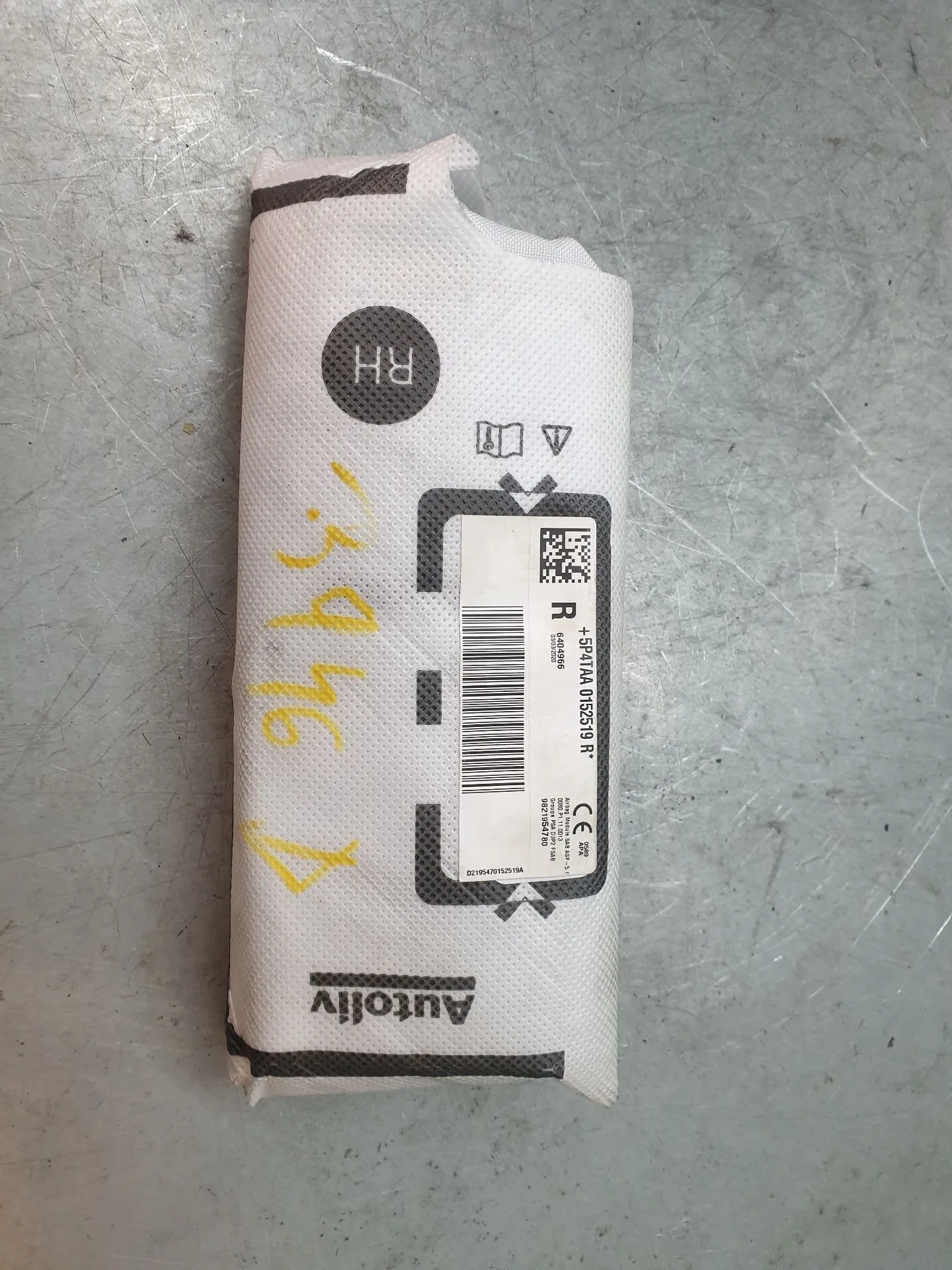 Right Seat Airbag PEUGEOT 208 II