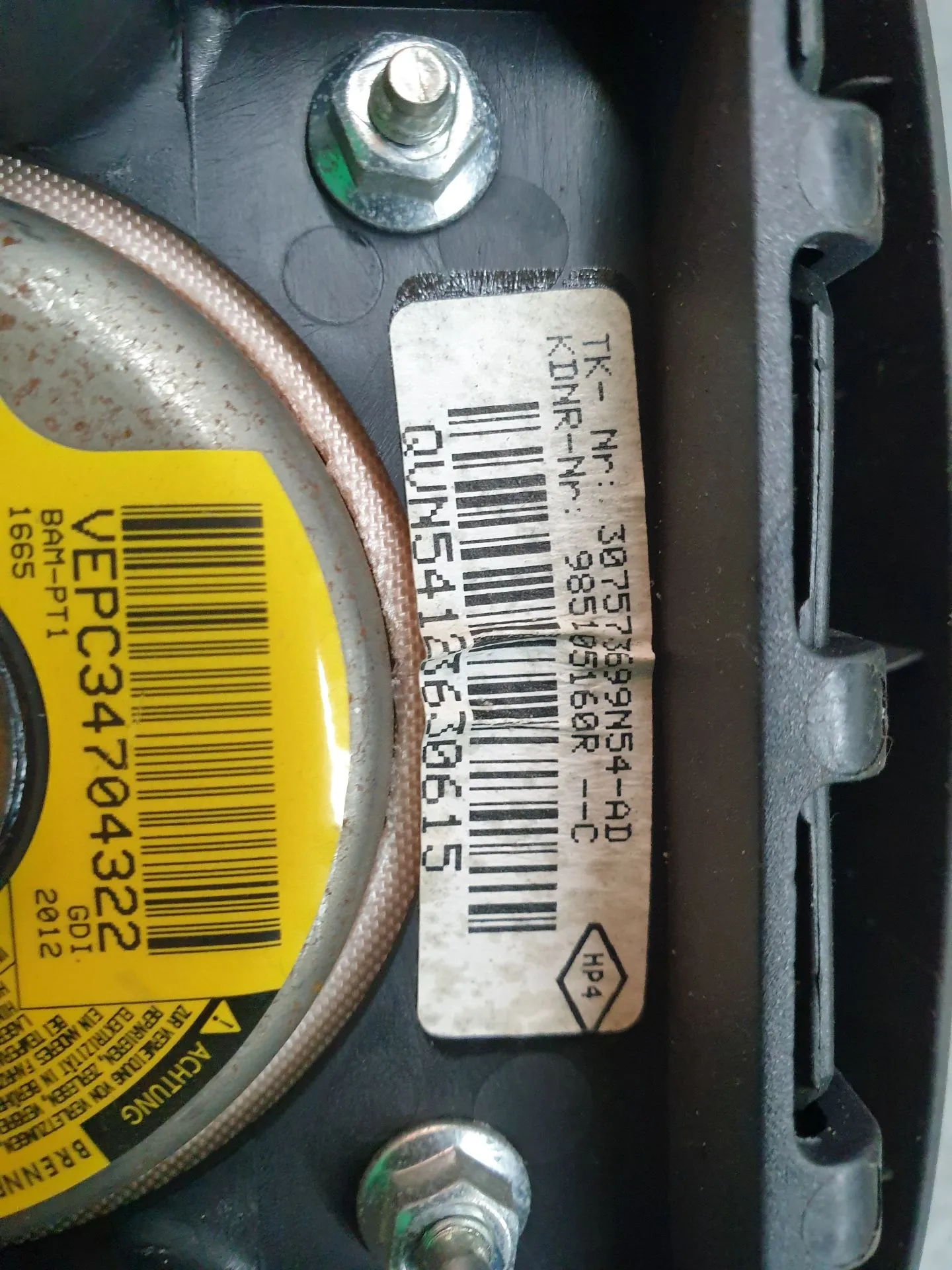 Kit de Airbags DACIA Lodgy (JS_) Imagem-4