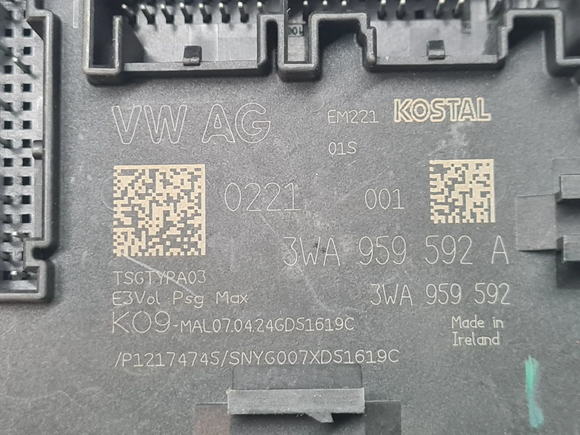 Module porte avant gauche VOLKSWAGEN Golf VIII Variant (CG5) Imagem-2