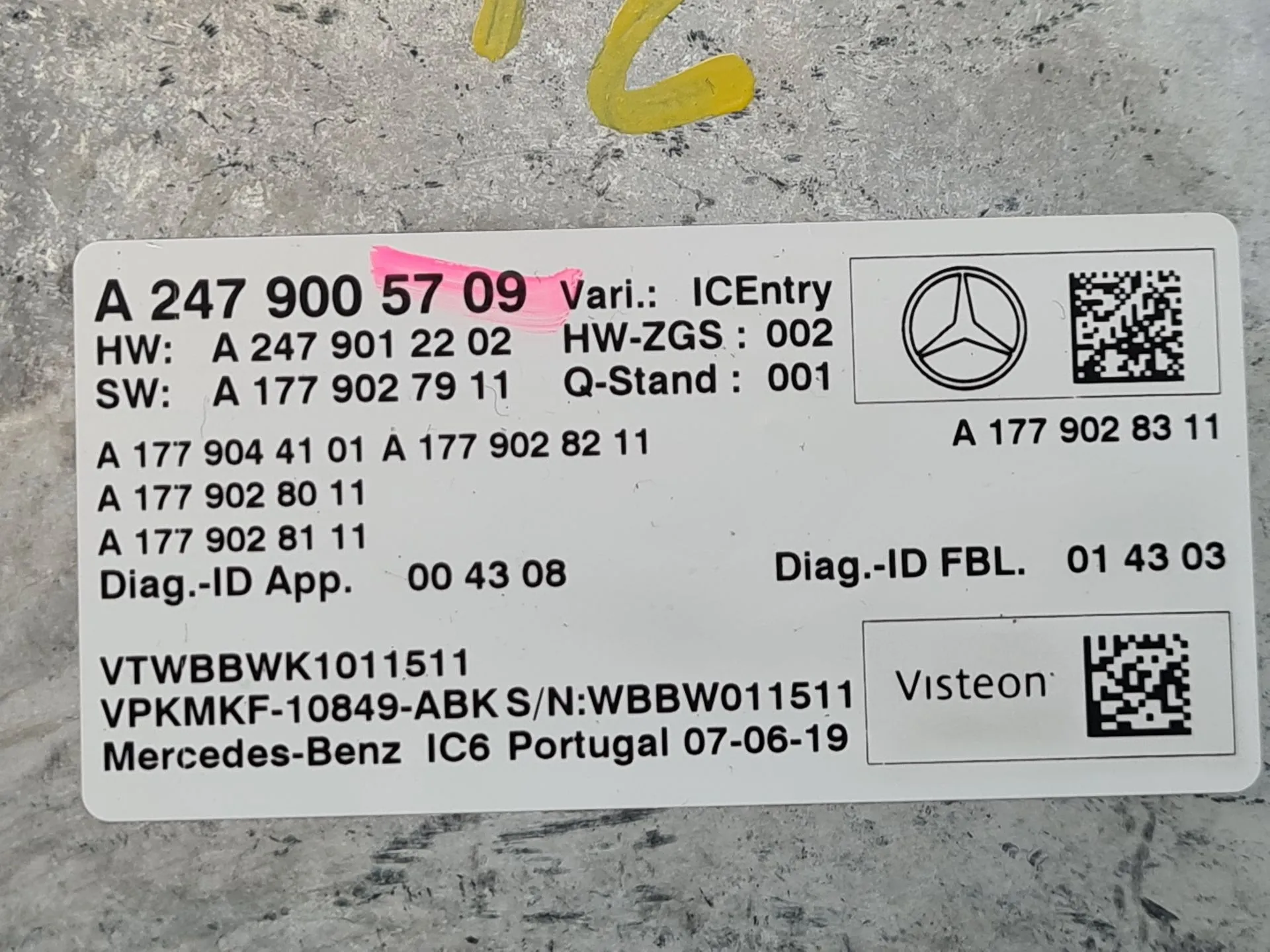 Module générique MERCEDES-BENZ Classe A (W177) Imagem-3