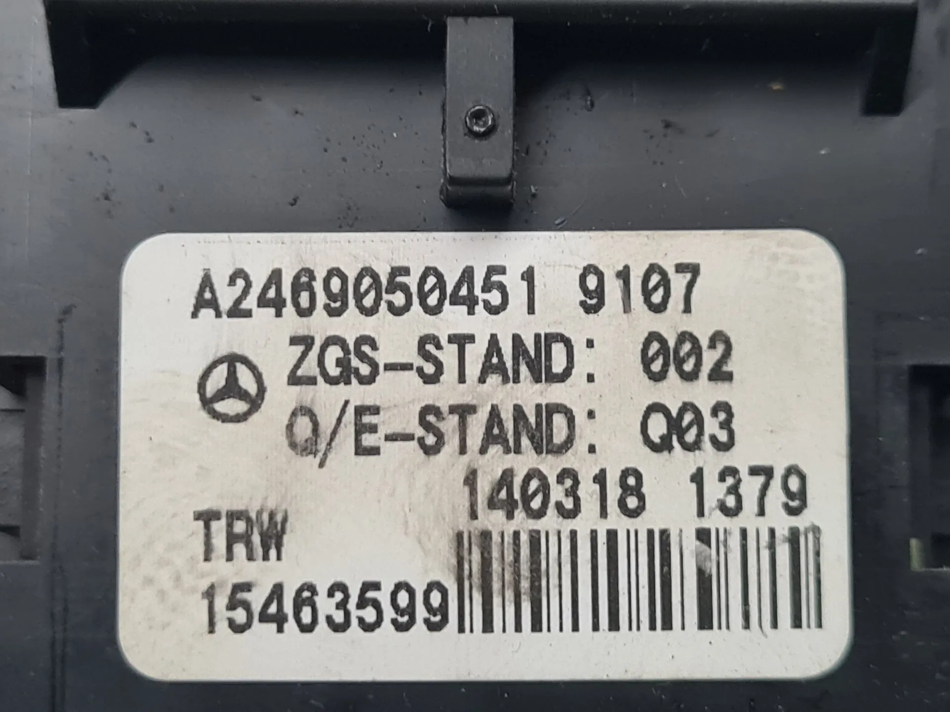 Parking brake switch MERCEDES-BENZ GLK (X204) Imagem-3