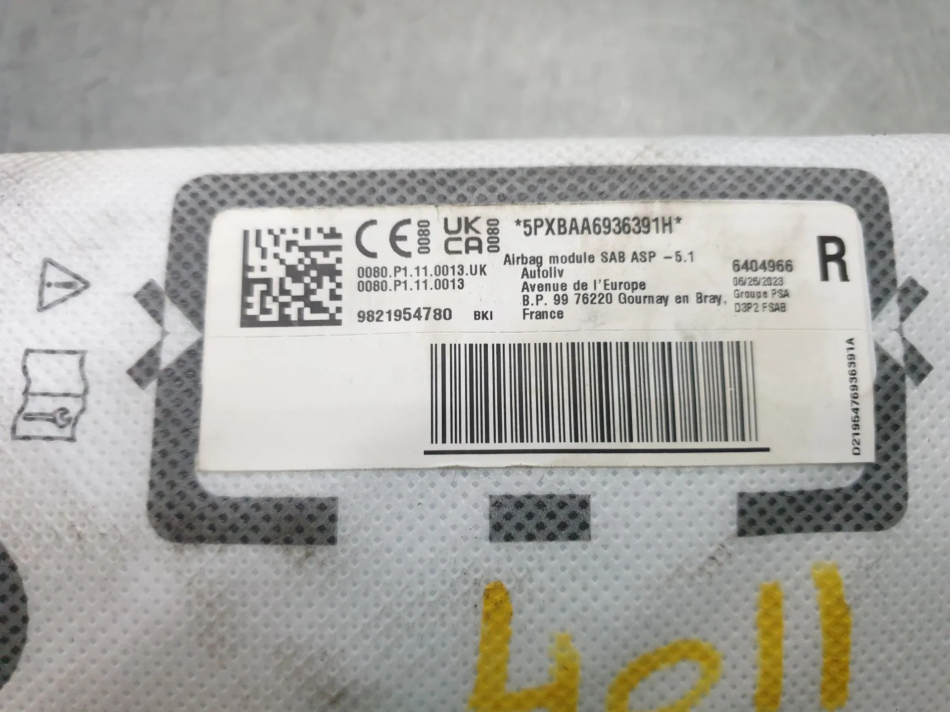 Airbag  Droite PEUGEOT 2008 II (U_) Imagem-1