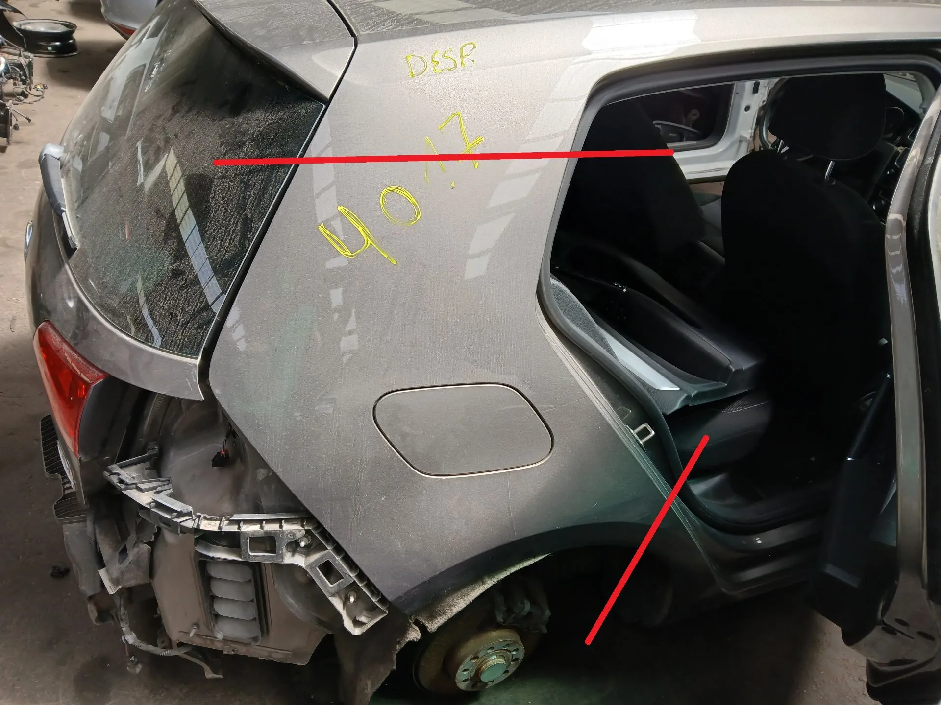 Right rear quarter panel VOLKSWAGEN Golf VII (5G1, BQ1, BE1, BE2)