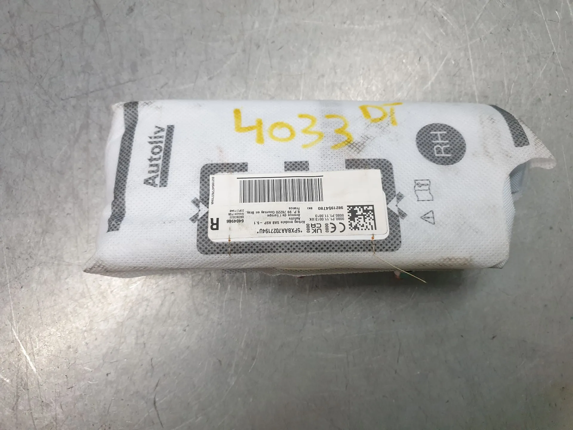 Airbag  Droite PEUGEOT 2008 II (U_)