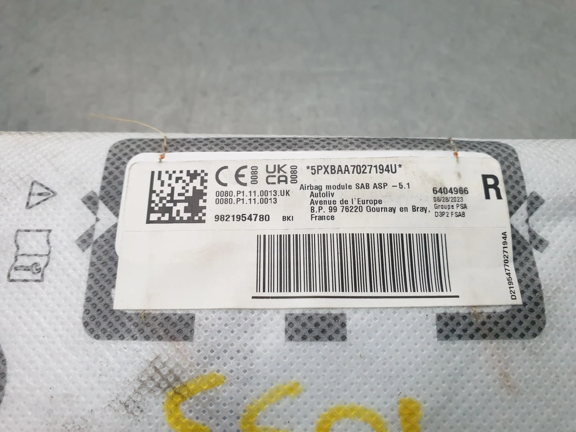 Airbag  Droite PEUGEOT 2008 II (U_) Imagem-1