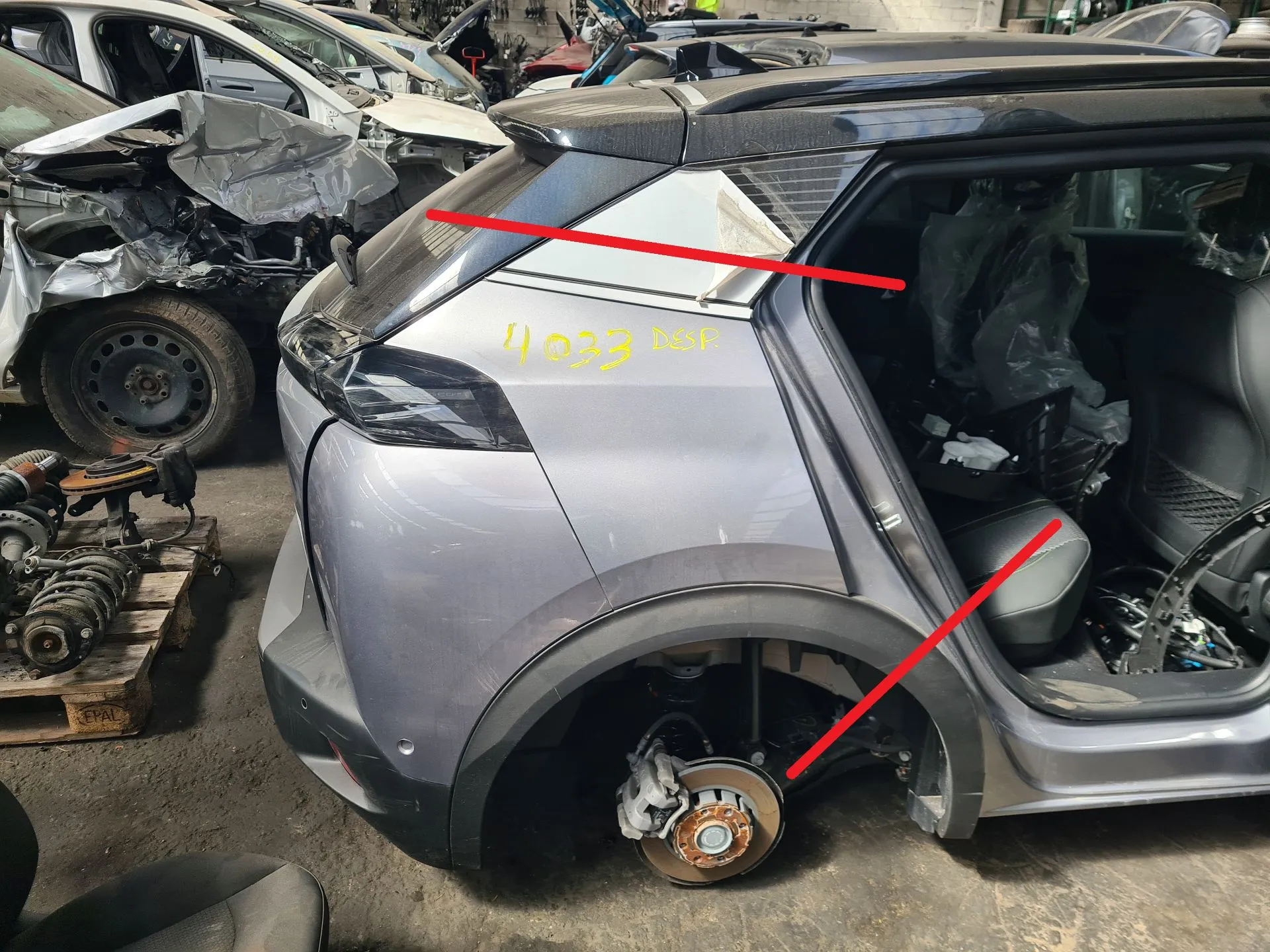 Panneau arrière Droite PEUGEOT 2008 II (U_)