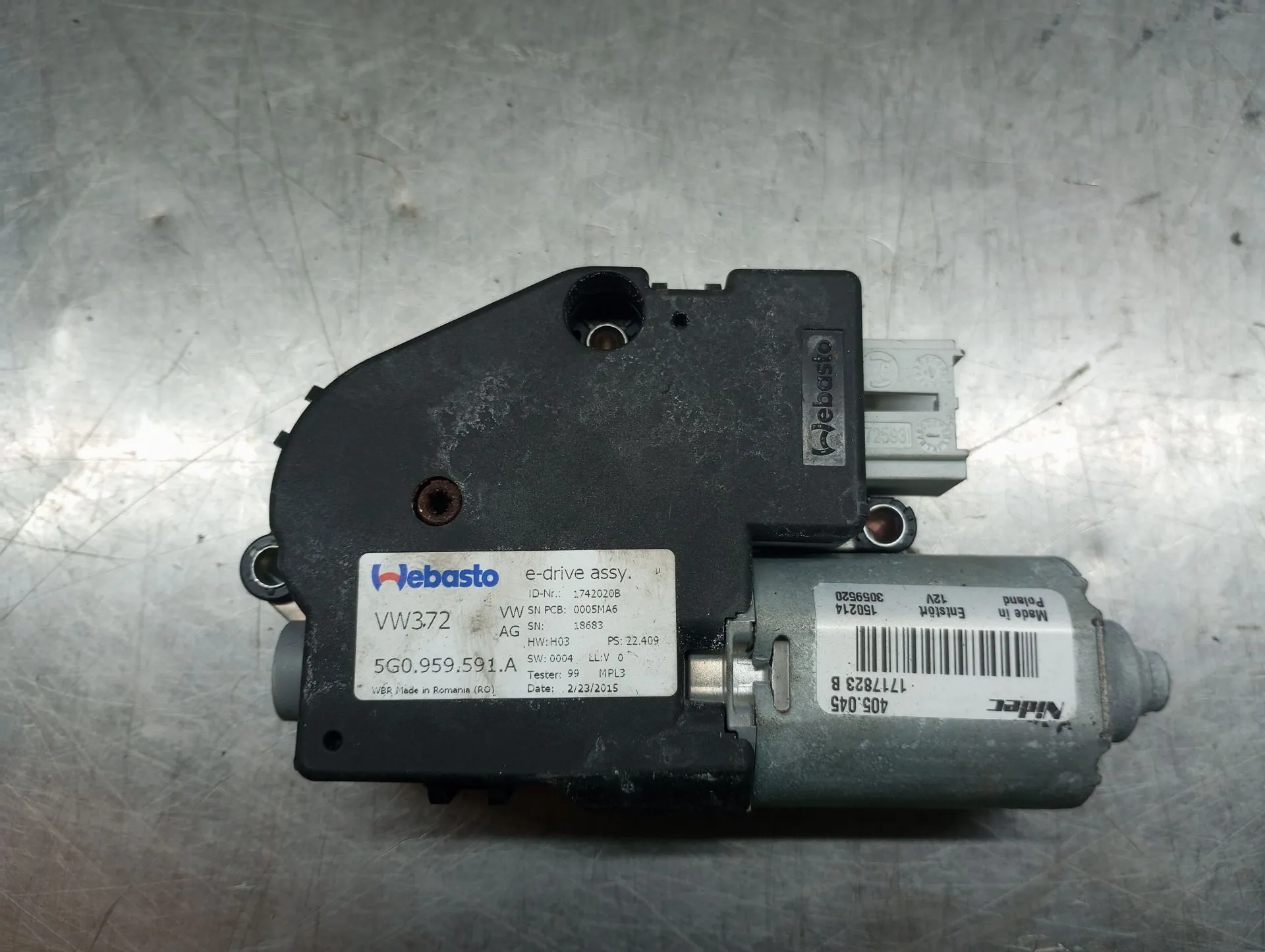 Sunroof Motor/Engine VOLKSWAGEN Golf VII Variant (BA5, BV5) Imagem-1