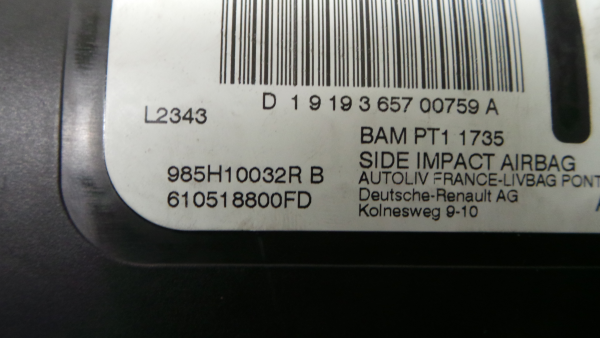 Airbag Guache RENAULT Grand Scénic III (JZ0/1_) Imagem-2