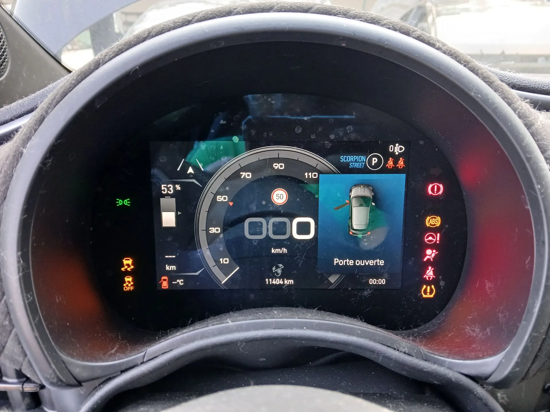 Quadrante / painel de instrumentos ABARTH 500E