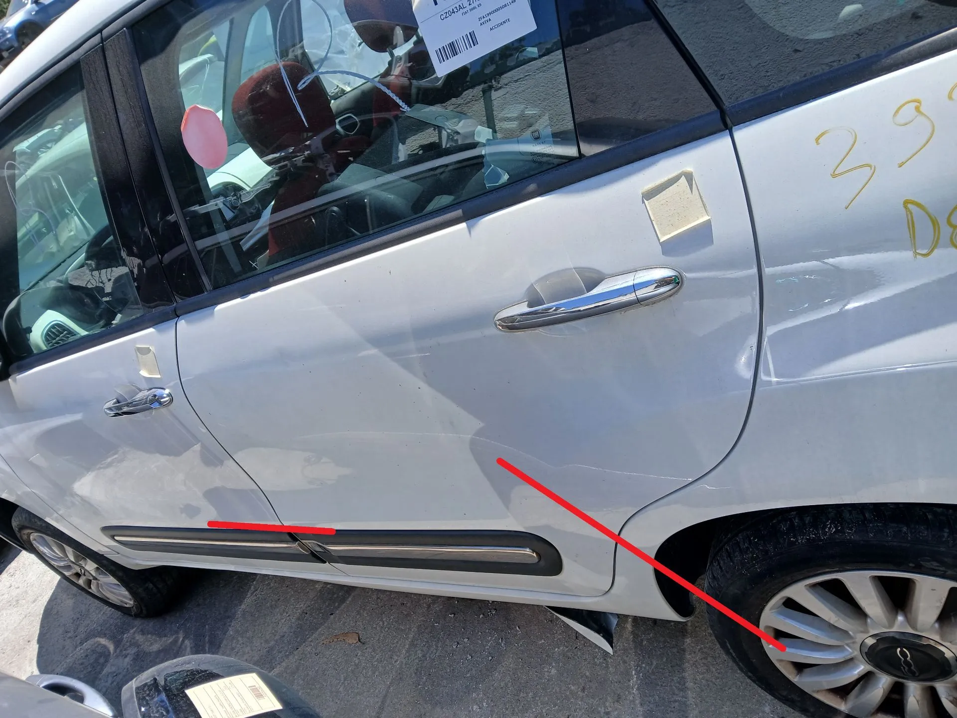 Embaladeira esquerda em chapa FIAT 500L (351_, 352_)