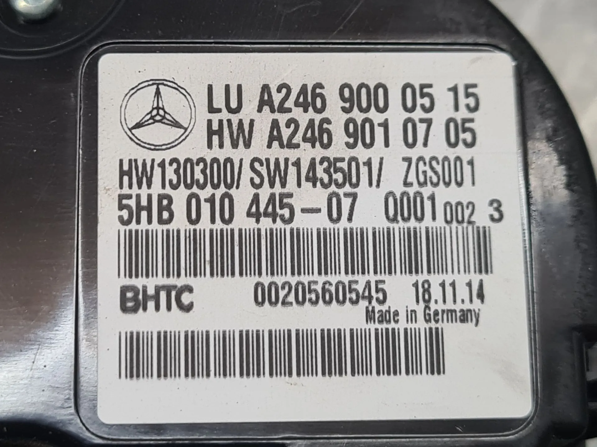 Climate control MERCEDES-BENZ Classe A (W176) Imagem-5