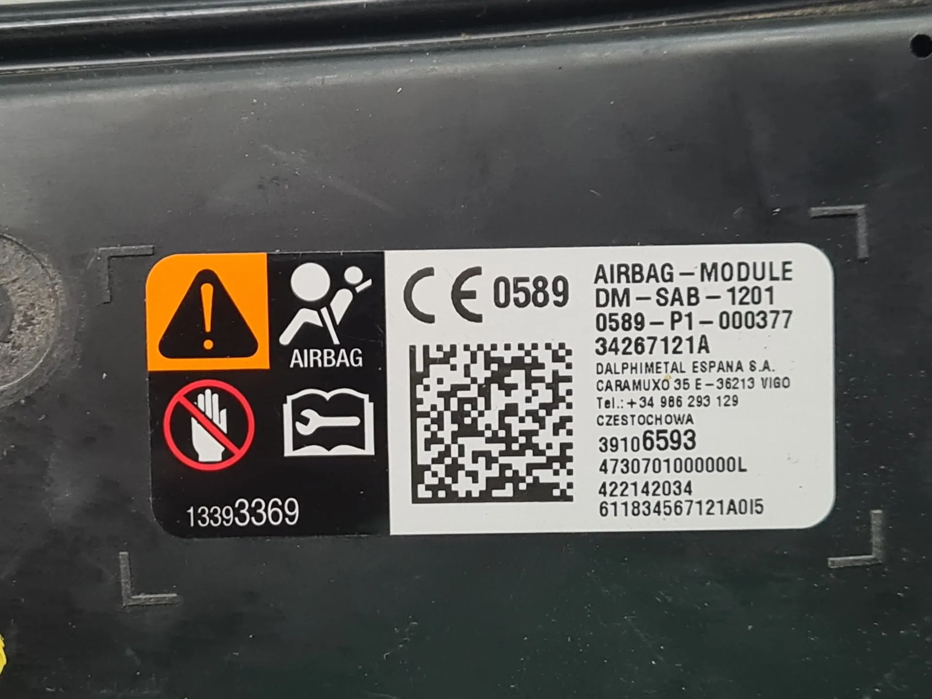 Airbag banco esquerdo OPEL Crossland X (75) Imagem-3