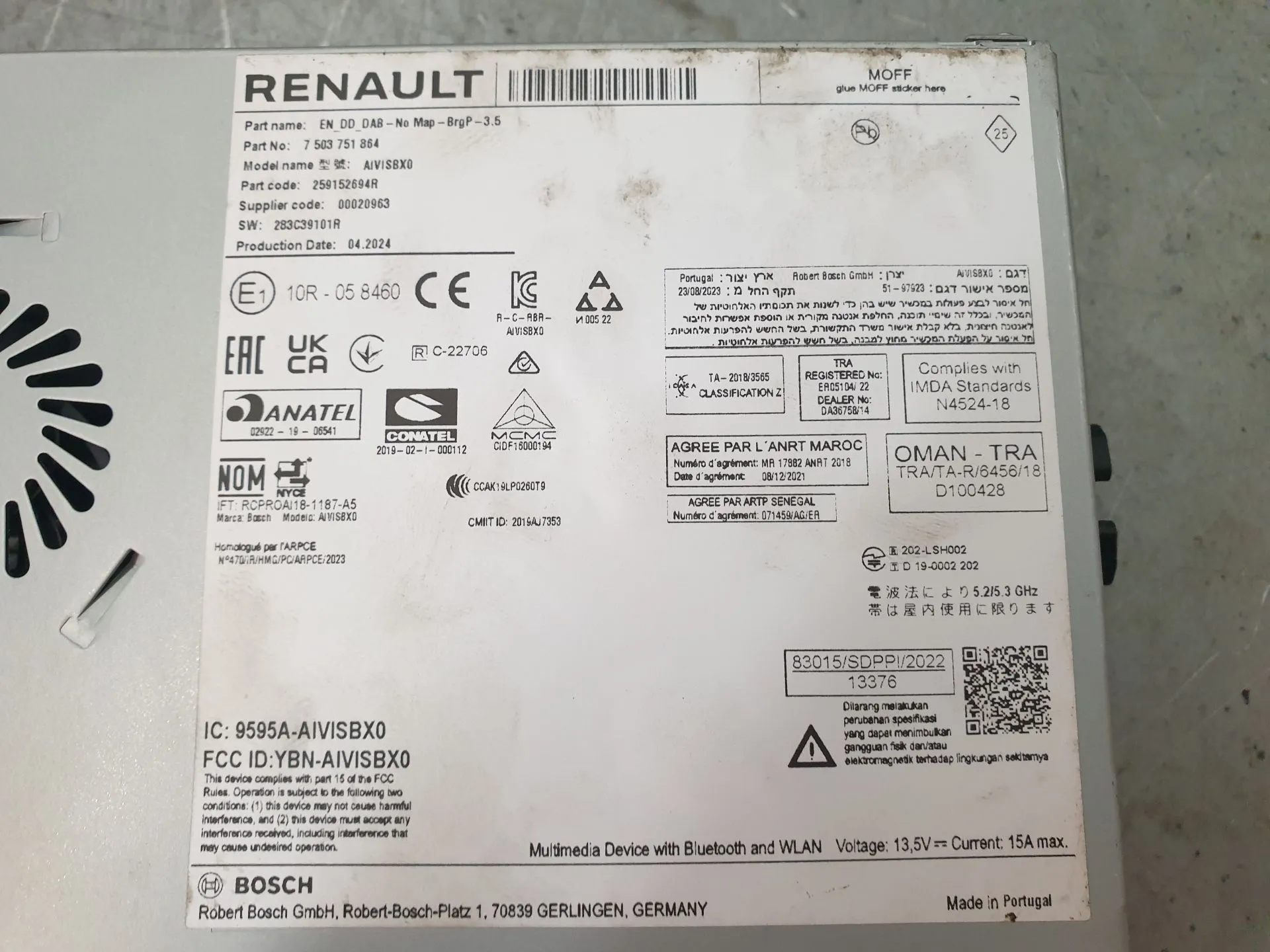 Radio / Autoradio RENAULT Twingo III (BCM_) Imagem-3