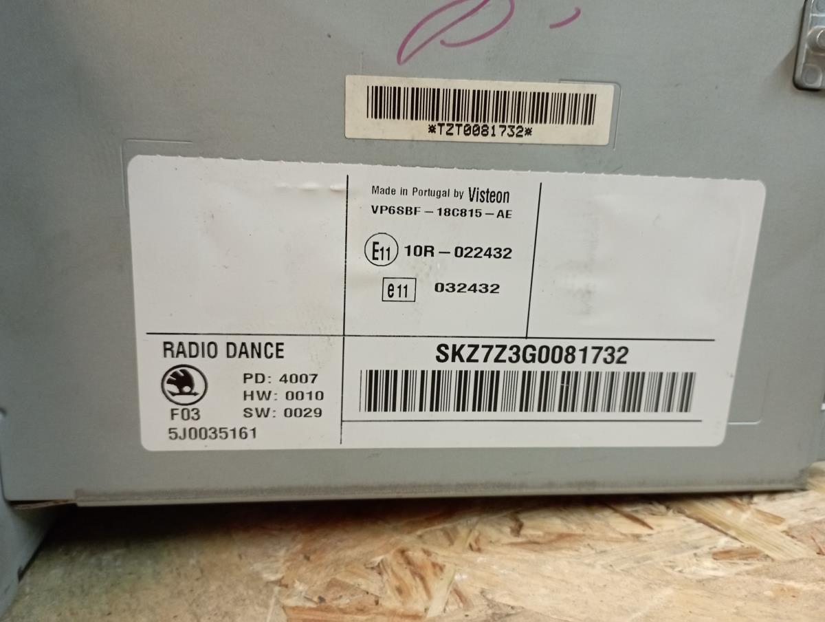 Car radio SKODA Roomster (5J) Imagem-5