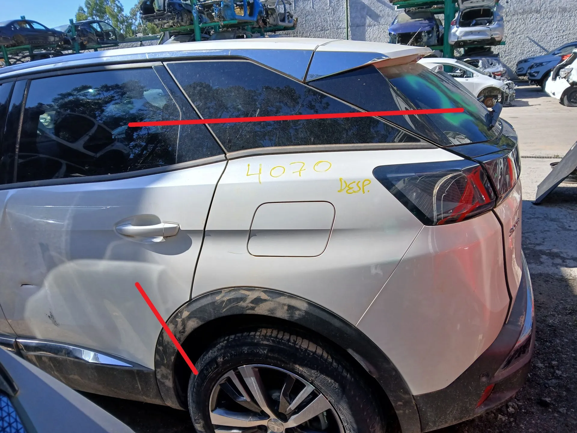 Panneau arrière gauche PEUGEOT 3008 II (M_)
