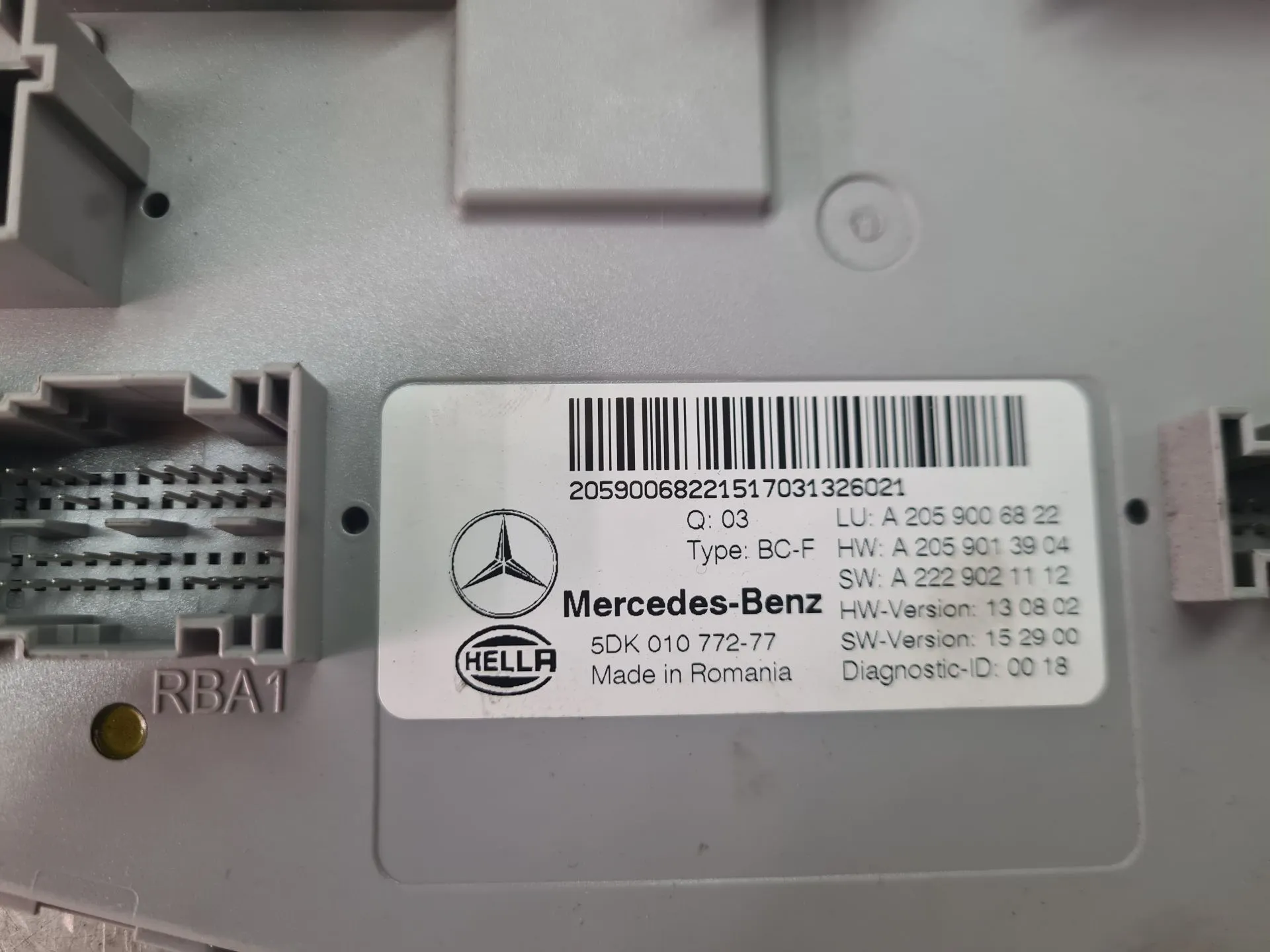 Comfort Unit Module MERCEDES-BENZ Classe C Coupé (C205) Imagem-2