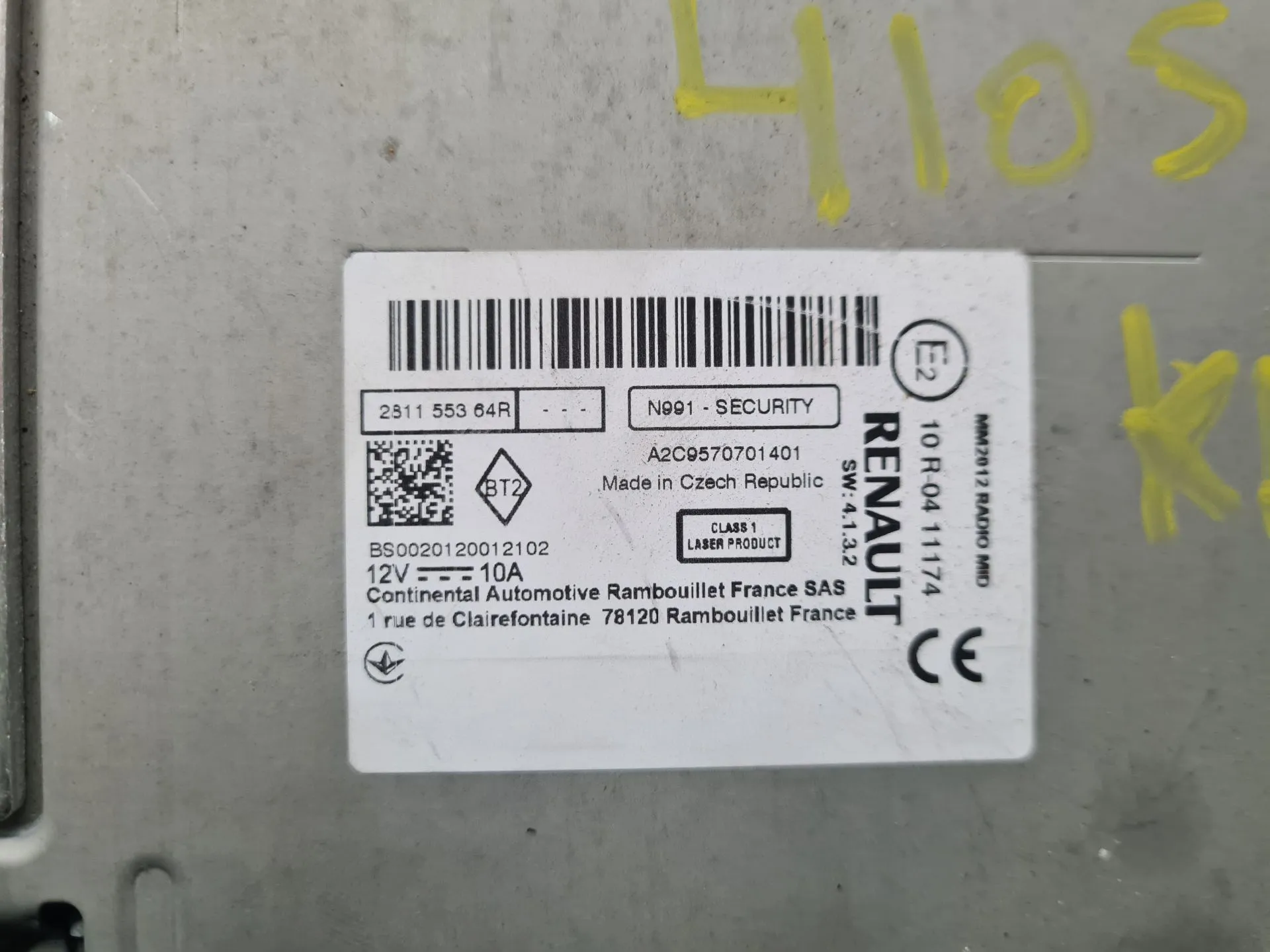 Radio / autorradio RENAULT Kangoo (KW0/1_) Imagem-6